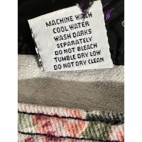 Vintage 80s Not Guilty Girls Floral Black Overalls Pants S/M READ MORE - Picture 5 of 11